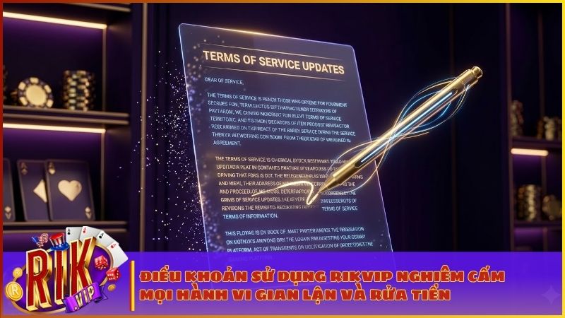 Điều Khoản Và Điều Kiện Sử Dụng Dịch Vụ Tại RIKVIP 2 Điều khoản sử dụng RIKVIP nghiêm cấm mọi hành vi gian lận và rửa tiền nhằm xây dựng môi trường giải trí công bằng, minh bạch