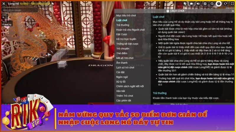 Long Hổ RIKVIP: Trải Nghiệm Sòng Bài Evolution - Luật Chơi & Bí Kíp Săn "Hòa Đồng Hoa" 50:1 2 Tận dụng bảng thống kê thời gian thực để dự đoán chính xác kết quả ván bài