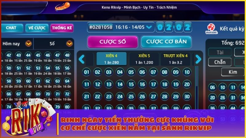 Keno Vietlott RIKVIP: Hướng Dẫn Cách Chơi & Bí Kíp Trúng Xiên 5 Tỷ Lệ 1 Ăn 1200 2 Bảng tỷ lệ trả thưởng Keno Vietlott tại RIKVIP hấp dẫn với mức trúng một ăn một nghìn hai